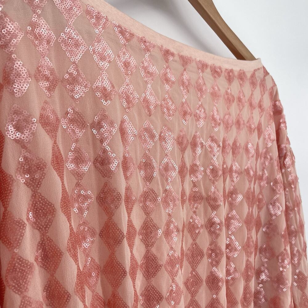 NWT Chaser Mini Dress Checkered Pink Sequin Women’s Small Party Cocktail Club - Picture 7 of 15